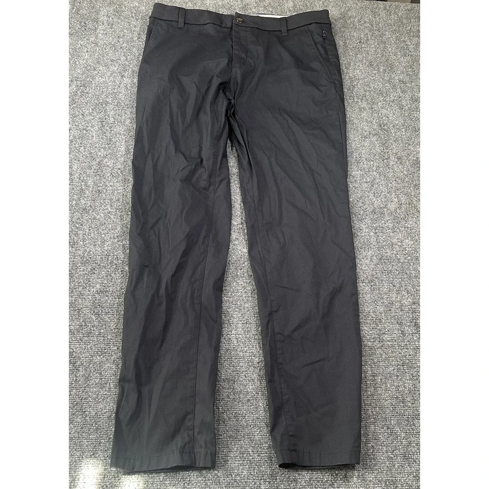 Bird Dogs Mens Black Unlined Golf Pants Size 34x32 Chino